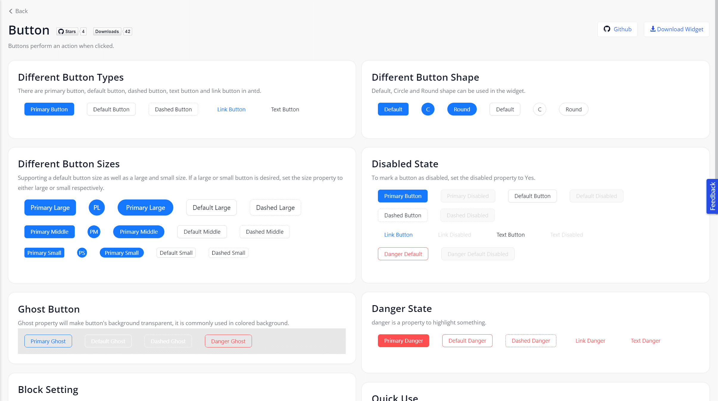 Ant Design-based Button Mendix Widget Component